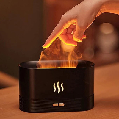 sanbhav Flame Effect Humidifier Essential Oil Diffuser LED Simulated Fire Mist Portable Room Air Purifier(Multicolour)