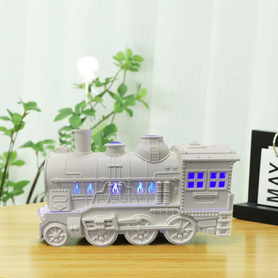 DREGGERZ Train Shape Essential Oil Diffuser 300ml,Train Shape Aromatherapy Diffuser Portable Room Air Purifier(White)