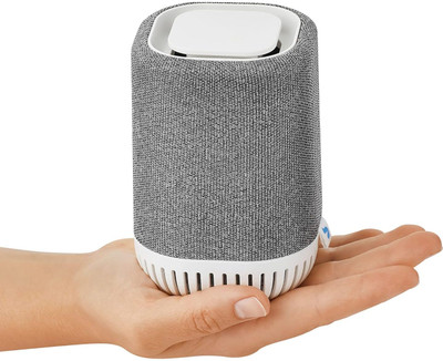 AURA AIR Mini Rechargeable Air Purifier with Ionizer and 2 Step Purification Portable Car Air Purifier(White)