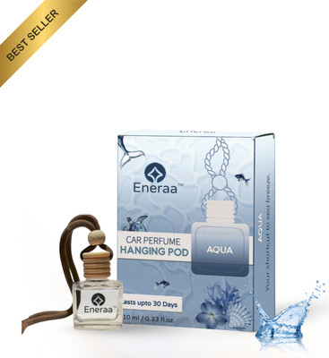 ENERAA Car Perfume Hanging Pod – AQUA Fragrance, Long Lasting up to 30 Days (10 ml)1 Portable Car Air Purifier(Blue)