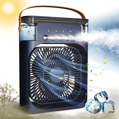 sufi personal Air Cooler Fan Diffuser/Humidifier 5 Spray Modes USB 7 LED Night Light Portable Room Air Purifier(Black)