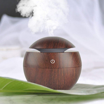 POWERTECH Portable Wooden Grain Aroma Diffuser & Cool Mist Humidifier Portable Room Air Purifier(Brown)