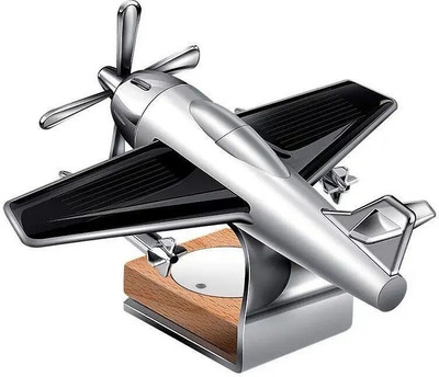 ENVIROPURE Airplane with stand-perfume-solar-power CAR SOLAR PERFUME AND PURIFIER Portable Car Air Purifier(grey,BLACK)