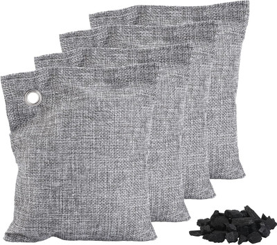 GREENLIVE Charcoal Air Purifying Bag, Chemical-free Odor Eliminator Car Freshener Portable Car Air Purifier(GREY)
