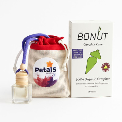 Petals Combo Pack ( Cone & Air Freshner) Portable Car Air Purifier(White)