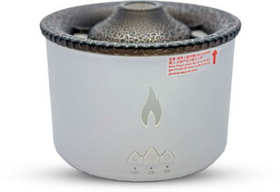 BeaconOverseas Volcano Flame Diffuser Humidifier Room Portable Room Air Purifier(White)