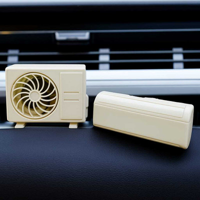 Dhairya Creations CoolBreeze Car AC Vent Freshener Fan Portable Car Air Purifier(White)