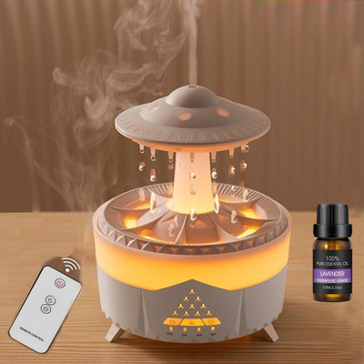 DOCOSS CloudRain Aroma Diffuser for Home Electric & Humidifier Oil Diffuser with Remote Portable Room Air Purifier(White)