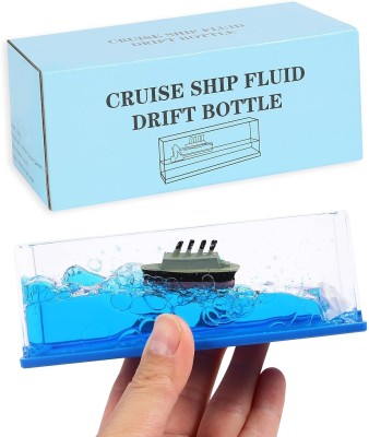 SHANVI ENTERPRISES Marine Majesty Drift Vessel - Unsinkable Cruise Ship Decoration Portable Car Air Purifier(Transparent, Blue)