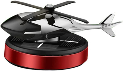 Shiva Enterprises Sales Car Solar Helicopter for Dashboard air freshner perfume with organic fragnance Portable Car Air Purifier(red)