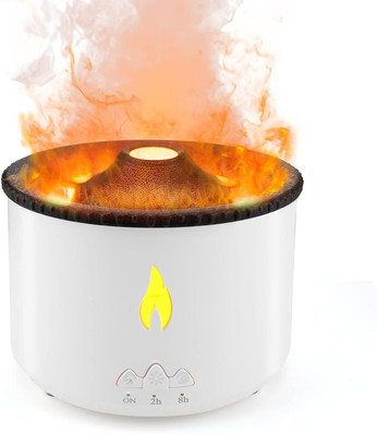 MANDANAKA Volcano Aromatherapy Humidifier Bedroom Home Yoga Office Portable Room Air Purifier(White)