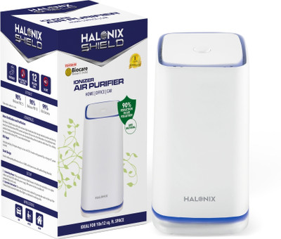 HALONIX Compact Portable Ionizer Air Purifier Portable Car Air Purifier(White)