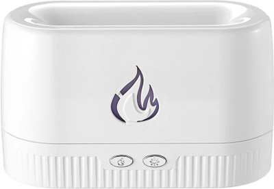 Lemon Tree Humidifier Diffuser Portable Ultrasonic Cool Mist Maker Flame Aroma Diffuser Portable Room Air Purifier(White)