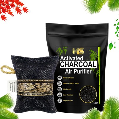 Mini Storify Air Purifying Bag 75g Car & Natural Bamboo Activated Charcoal Odor Air Purifier Portable Car Air Purifier(Black)