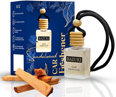 Bazuki Car Air Purifier with Sandalwood Fragrance Portable Car Air Purifier(White)