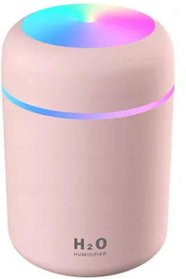Naridream H2O Pink USB Cool Mist Humidifier – 300ml, 7-Color LED Light(Pink) Portable Room Air Purifier(Pink)