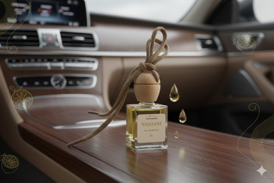 Wheelsindreams Gardenia Hanging Car Perfume Portable Car Air Purifier(Transparent)