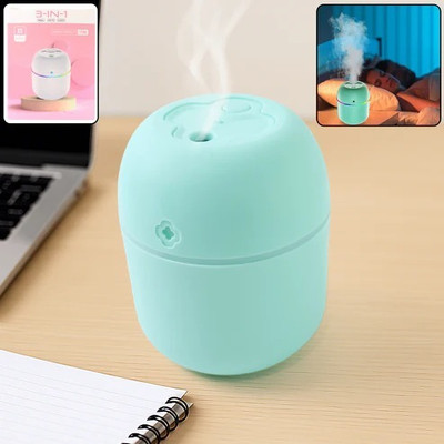 ONTREPID Portable Mini USB Humidifier with Light Portable Room Air Purifier(BLUE)