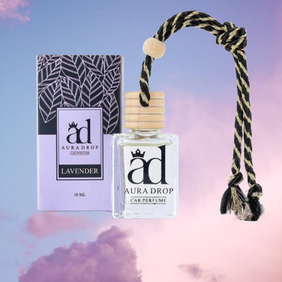 AD Aura Drop Lavender Car Freshener Diffuser Car Freshener Hanging/Car Perfumes (10 Ml) Portable Car Air Purifier(Whiite)
