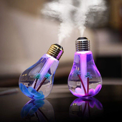 MRJV LED Bulb Humidifier with Cool Mist, Whisper Quiet Operation Portable Room Air Purifier(Multicolor)