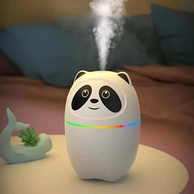 sanbhav Cool Mist Panda Aroma Humidifier with LED Lights – USB Essential Oil Diffuser Portable Room Air Purifier(Multicolour)