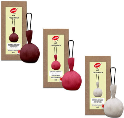 RunBugz Camphor Ball Air Freshener With Fragrance Rose, Lavender & Natural Car Air Purifier(Multicolor)