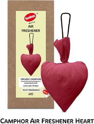 RunBugz Camphor Heart With Rose Fragrance Air Freshener Car Air Purifier(Pink)