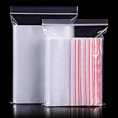 SHUBHAM ENTERPRISE Resealable Plastic Air Tight Pouch(White Pack of 100)