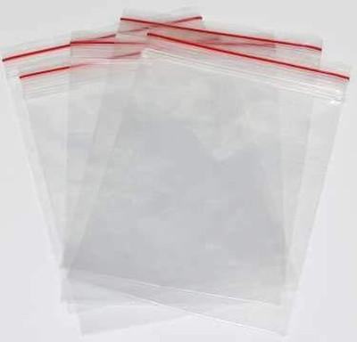 Ziploc Disposable Plastic Air Tight Pouch(White Pack of 100)