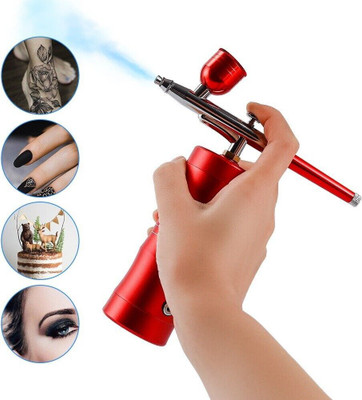 NITYA Mini Compressor Kit Dual Action Airbrush Air Brush Nozzle diameter: 0.3 mm Airbrush