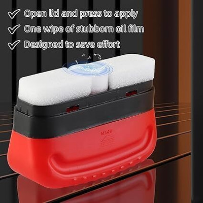 GRANSI Car Glass Oil Film Remover|Automotive Oil Film Cleaning Brush| Plastic Wet and Dry Brush(Multicolor)