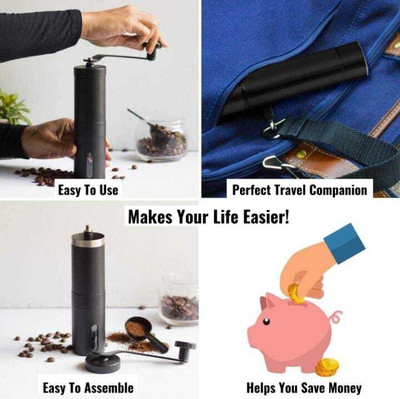 Ritesh Manual Coffee Bean Grinder with Carry Pouch and Cleaning Brush123 Airfryer Grill Pan