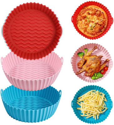 HYEON Round Silicon Air Fryer Tray Airfryer Tray