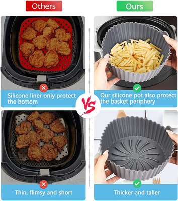 Prefect 1 Blue Round Silicon Air Fryer Tray,Multicolor Airfryer Tray