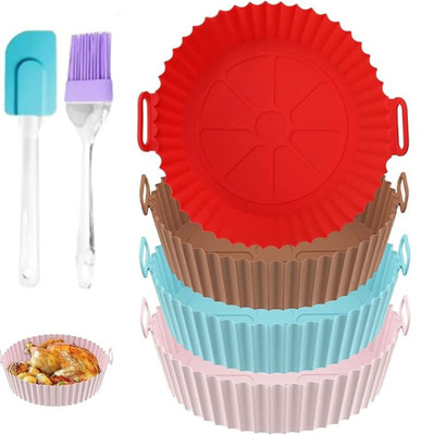 LIJIE Pack of 4 Value Pack – 4 Air Fryer Silicone Trays Airfryer Tray