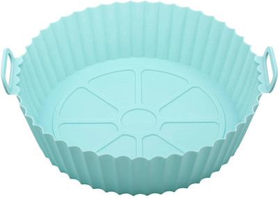 ABlue Clipper Reusable Air Fryer Silicone Pot – Non-Stick, Heat-Resistant Basket Airfryer Tray