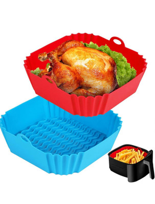 Ipsit 2 Pcs Silicone Air Fryer Tray – Reusable Non-Stick Air Fryer Accessories Airfryer Tray