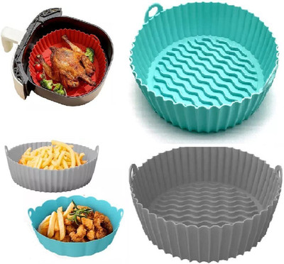 FIMTOWN Air Fryer Silicone Pot Bowl, Reusable Baking Tray Airfryer Tray