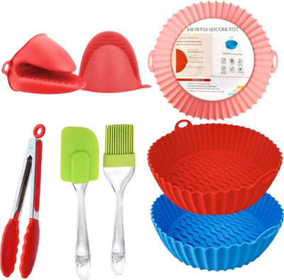 ZOMBULA 3 Air Fryer Accessories with Oven Mitts, Basting Brush and Tongs Airfryer Tray