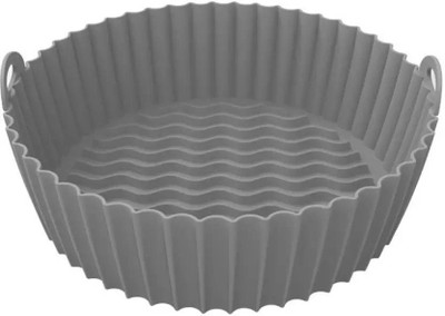 Ipsit 1 Pcs Round Silicon Reusable, Non-stick Airfryer Tray