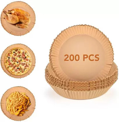 N.A.R VENTURES Disposable Paper Liner-200PCS Round Air Fryer Parchment Paper Airfryer Tray