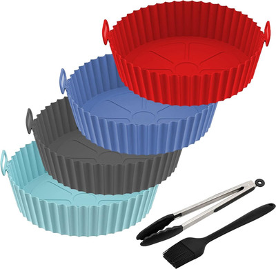 PABUZA 6 Pack Silicone Air Fryer Accessories Airfryer Tray