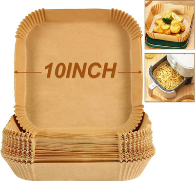 KESOL 100 Pcs Square Air Fryer-Paper Disposable Paper Liner, Baking Paper & Oil-proof Airfryer Tray