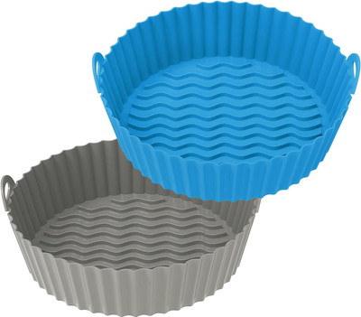 LIJIE 2 Round Silicon Air Fryer Tray Airfryer Tray