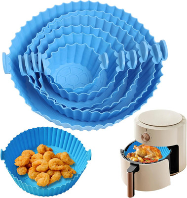 KANTHEE ENTERPRISE Air Fryer Silicone Pot 6 pcs with Ear Handles, Silicone Pot Liner NGB32 Airfryer Tray