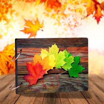 WallWear Book-P-Leaf Wooden Album(Photo Size Supported: 8 x 6 Inch)