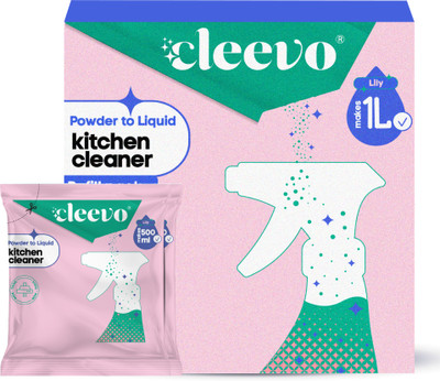 cleevo Kitchen Surface Cleaner Spray | Refill Pack | Grease Removal | Lilly(1 L)