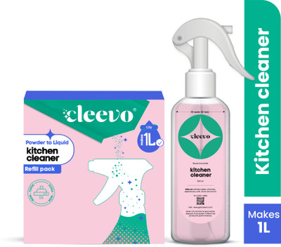 cleevo Kitchen Surface Cleaner Spray | Bottle Pack | Grease Removal | Lilly(1 L)
