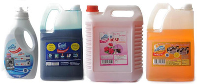 SHINY Package2 Cleaning Product All 5L Cloth/Dishwash/Multipurpose Gel And Rose Phenyl(20 L)