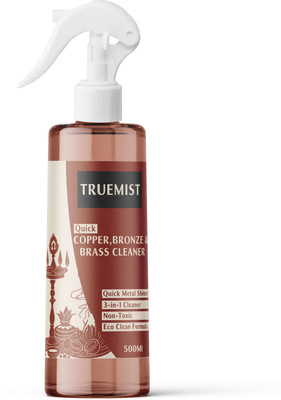 TrueMist Brass, Copper & Bronze Cleaner & Shiner | Quick Metal Shiner | 3-in-Non Toxic(500 ml)